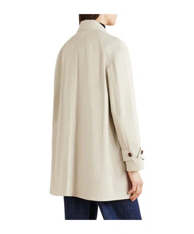 Theory Single Hidden Button Trench Coat In White