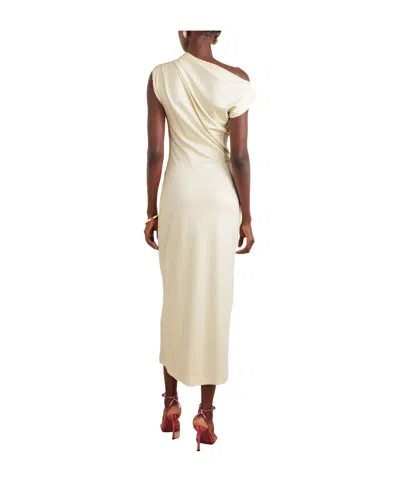 Oscar De La Renta Off-the-shoulder Foxglove Draped Jersey Maxi Dress In Multi