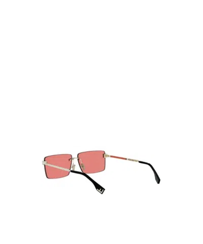 Fendi Sky Rimless Rectangular Sunglasses In Brown