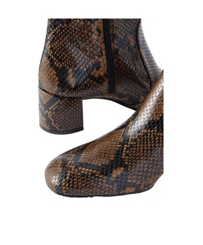 Stuart Weitzman Snake-effect Leather Ankle Boots In Multi