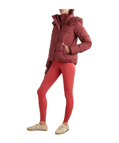 Lululemon Down Jacket With A Hat In Red