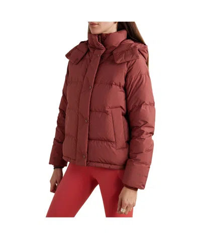 Lululemon Down Jacket With A Hat In Red