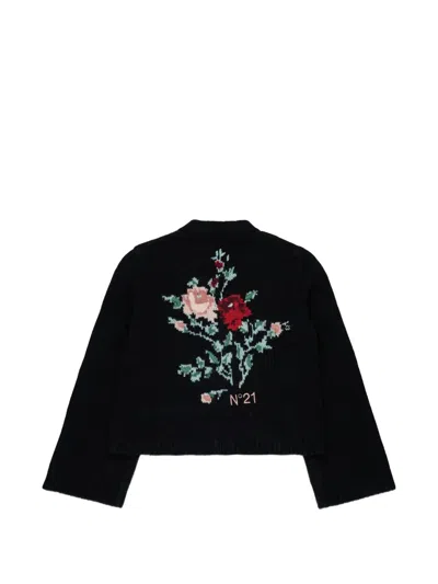 N°21 패치 포켓 가디건 In Black
