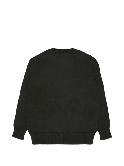 Marni 로고 자수 스웨터 In Black