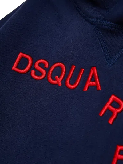 Dsquared2 로고 자수 후디 In Blue