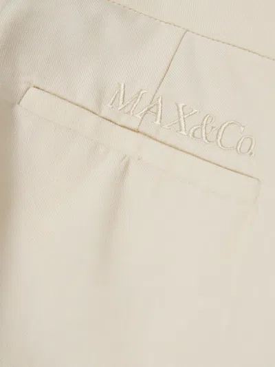 Max & Co 로고 자수 테일러드 팬츠 In Neutral