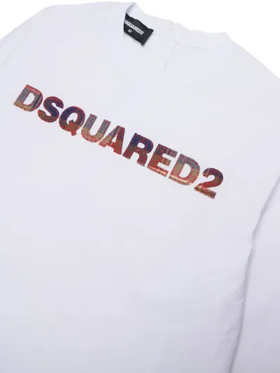 Dsquared2 로고 프린트 티셔츠 In White