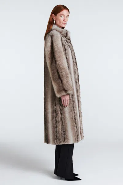 Ducie Betty Fur Coat In Brown