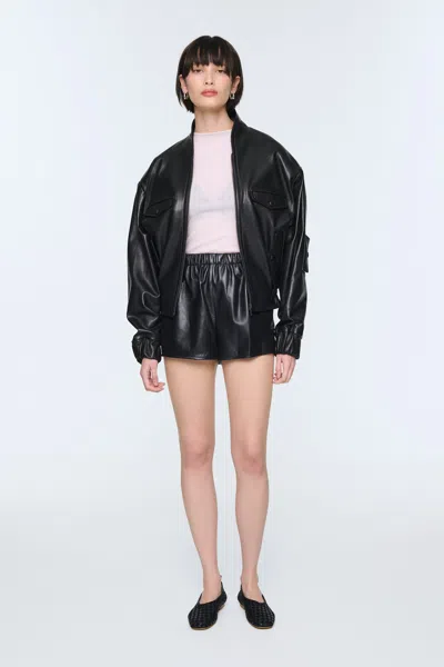 Ducie Frankie Leather Jacket In Black