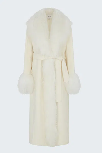 Ducie Lola Mongolian Jacket In Neutral
