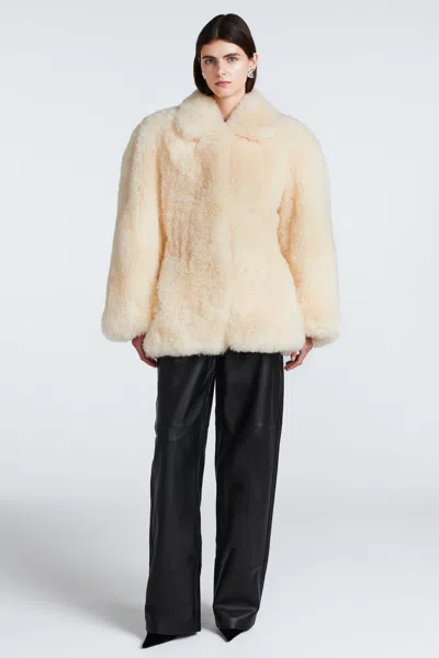 Ducie Maeve Shearling Jacket In Neutral