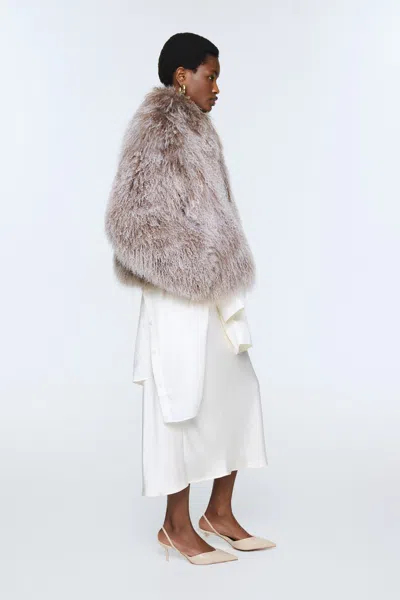 Ducie Rochelle Shearling Coat In Multi