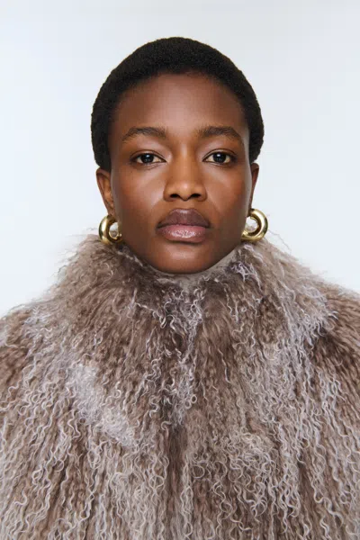 Ducie Rochelle Shearling Coat In Multi