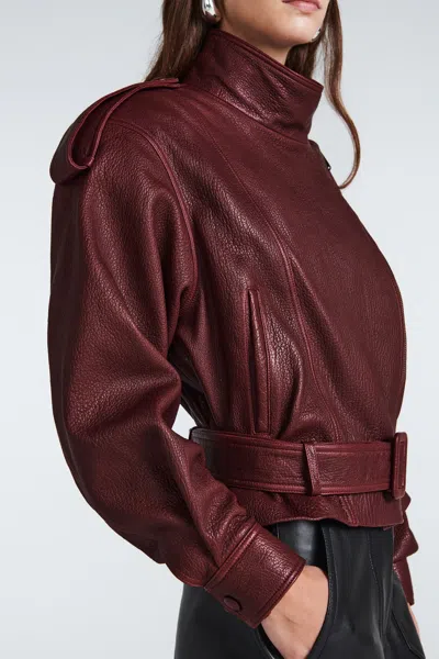 Ducie Serpa Grained Leather Jacket In Multi