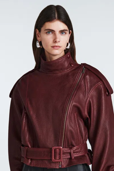 Ducie Serpa Grained Leather Jacket In Multi