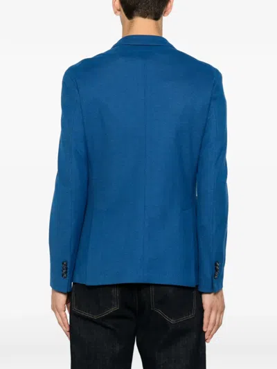 Manuel Ritz Double-breasted Blazer In Blue
