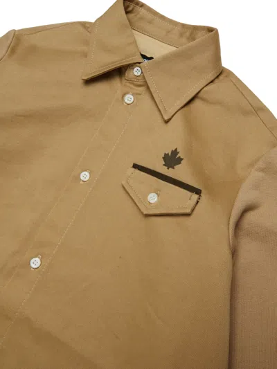 Dsquared2 메이플 리프 셔츠 드레스 In Neutral