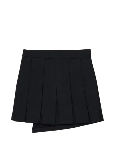 Diesel 플리츠 비대칭 스커트 In Black
