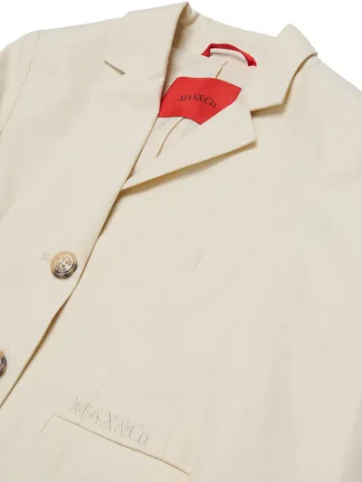 Max & Co 로고 자수 블레이저 In Neutral