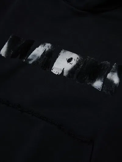 Marni 로고 프린트 프린지 후디 In Black