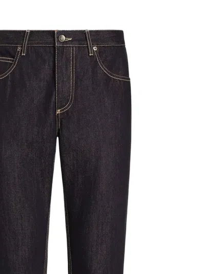 Dolce & Gabbana Regular Stretch Jeans In Black