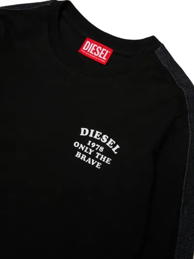 Diesel 로고 프린트 스웨트셔츠 In Black
