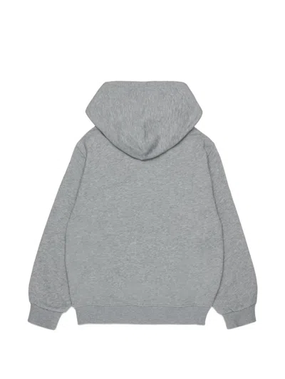 Diesel 로고 패치 후드 집업 In Gray