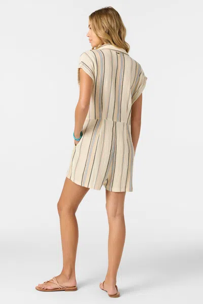 O'neill Juniors' Kamilla Striped Romper In Neutral