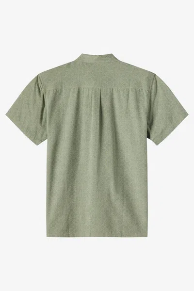 O'neill O'riginals Eco Print Standard Fit Short Sleeve Button-up Shirt In Green
