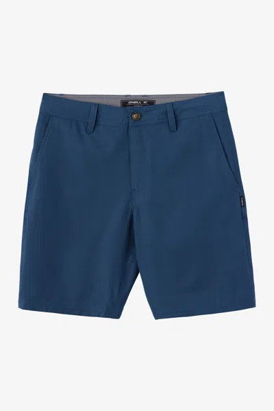 O'neill Reserve Light Check 19-inch Water Resistant Hybrid Shorts In Blue