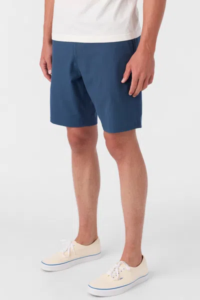 O'neill Reserve Light Check 19-inch Water Resistant Hybrid Shorts In Blue