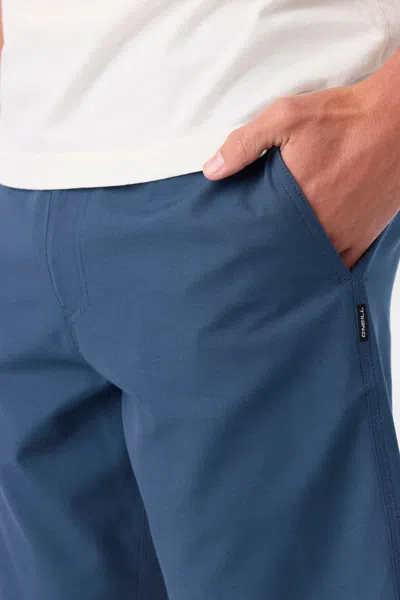 O'neill Reserve Light Check 19-inch Water Resistant Hybrid Shorts In Blue