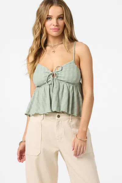 O'neill Dellia Cutout Camisole In Green