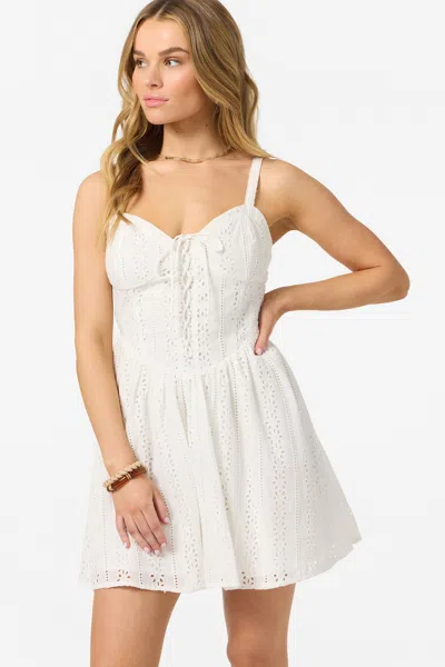 O'neill Camden Embroidered Minidress In White