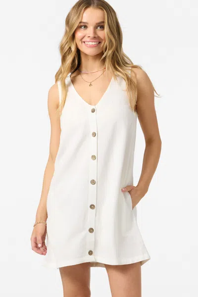 O'neill Sanders Button-up Minidress In White