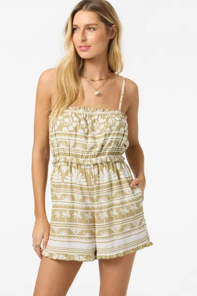O'neill Micah Printed Romper In Brown