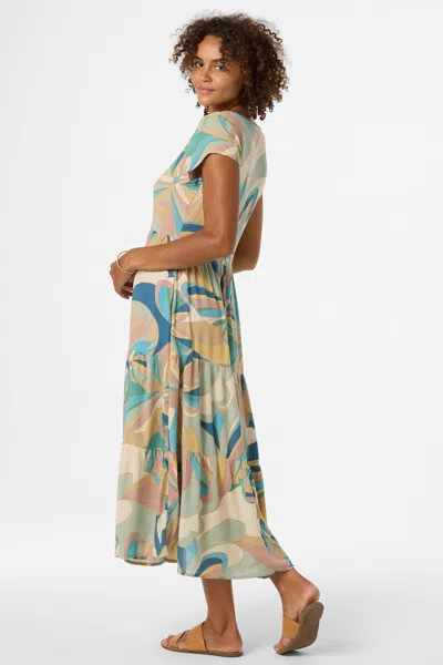 O'neill Zygrid Butterfly Maxi Dress In Green