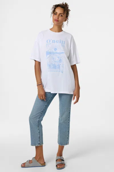 O'neill Chore Break Oversize Cotton T-shirt In White
