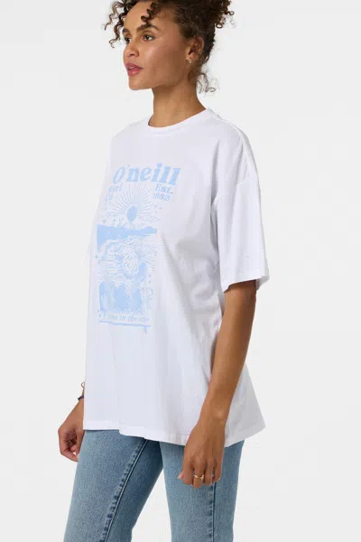 O'neill Chore Break Oversize Cotton T-shirt In White