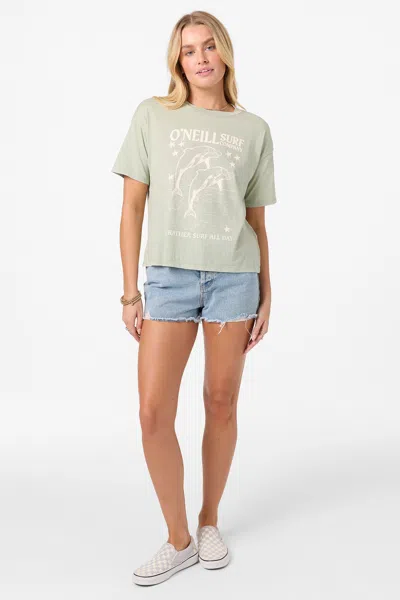 O'neill Twinning Cotton Graphic T-shirt In Green