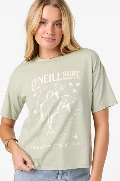 O'neill Twinning Cotton Graphic T-shirt In Green