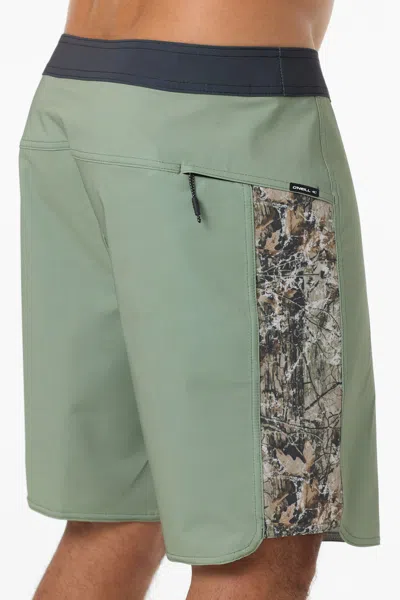 O'neill Men's Hyperfreak Tech Panel 18" Board Shorts In Green