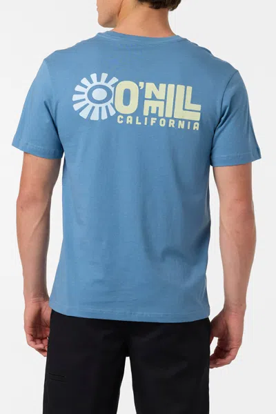 O'neill Men's Ca Sun Stack Classic T-shirt In Blue