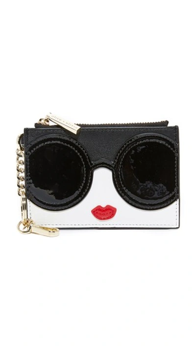 Shop Alice And Olivia Stacey Face Zip Coin Purse In Multi