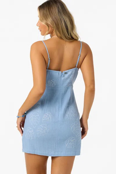 O'neill Cassie Monstera Minidress In Blue