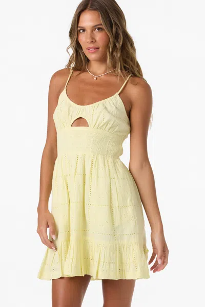 O'neill Adelaide Cutout Minidress In Yellow