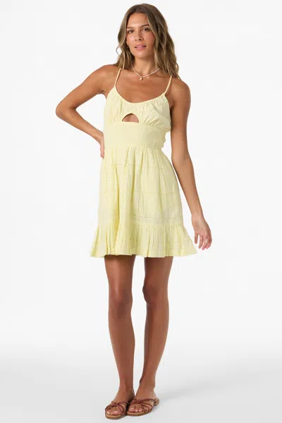 O'neill Adelaide Cutout Minidress In Yellow