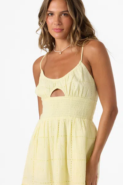 O'neill Adelaide Cutout Minidress In Yellow