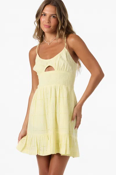 O'neill Adelaide Cutout Minidress In Yellow
