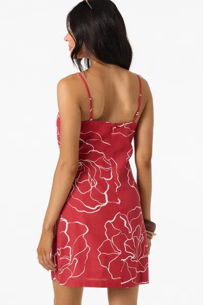 O'neill Cecilia Floral Print Sleeveless Minidress In Brown